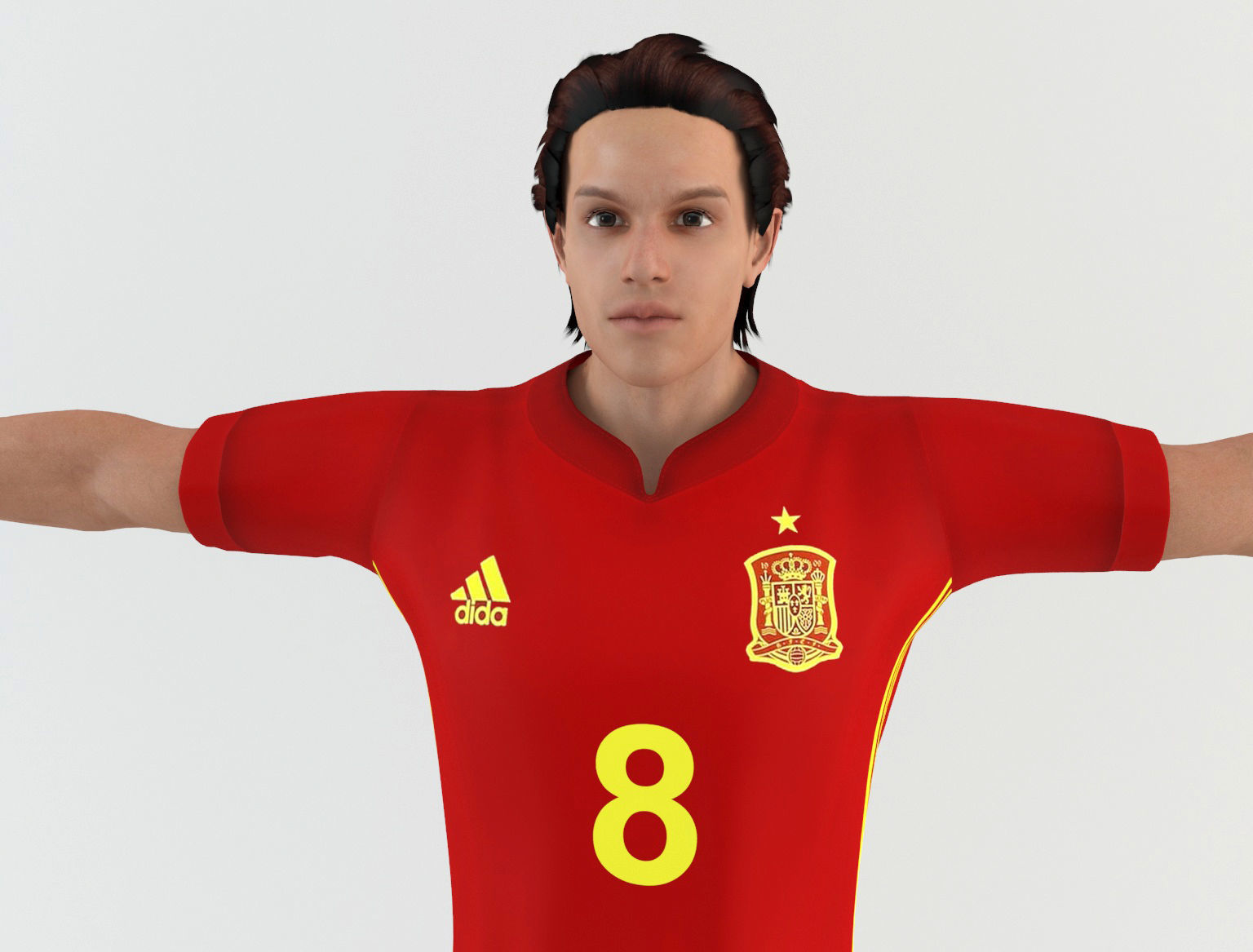 Spanish footballer 3D model_7