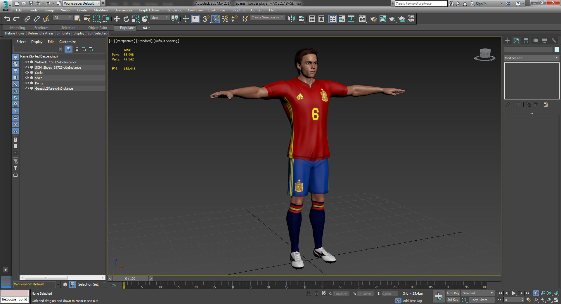 Spanish footballer 3D model_14