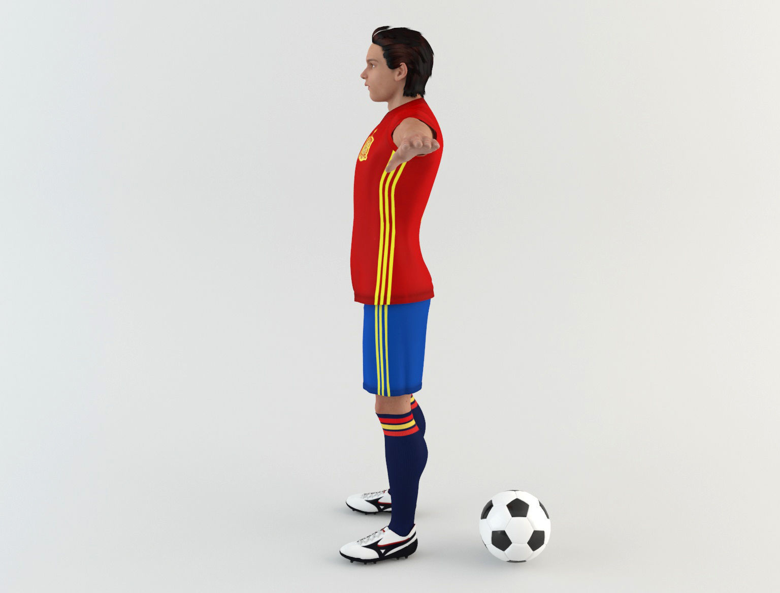 Spanish footballer 3D model_4
