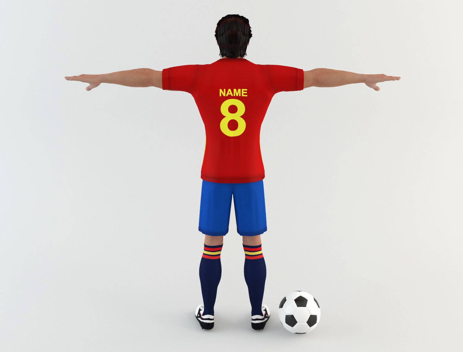 Spanish footballer 3D model_3
