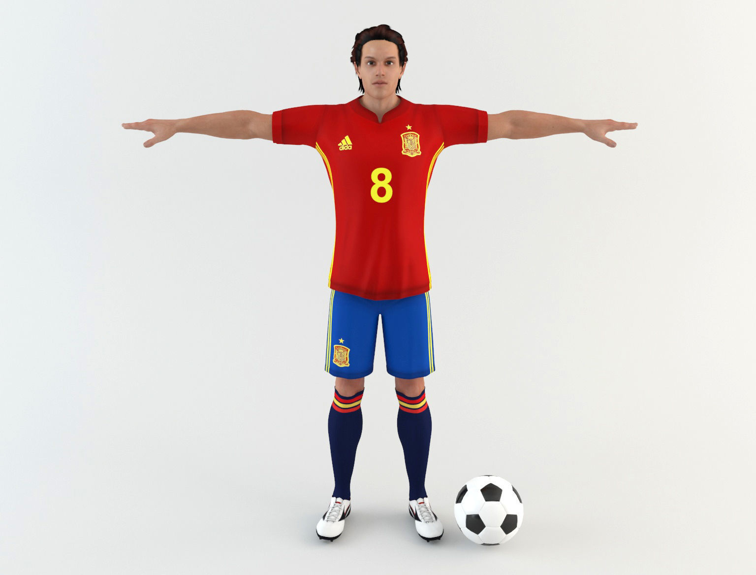 Spanish footballer 3D model_1