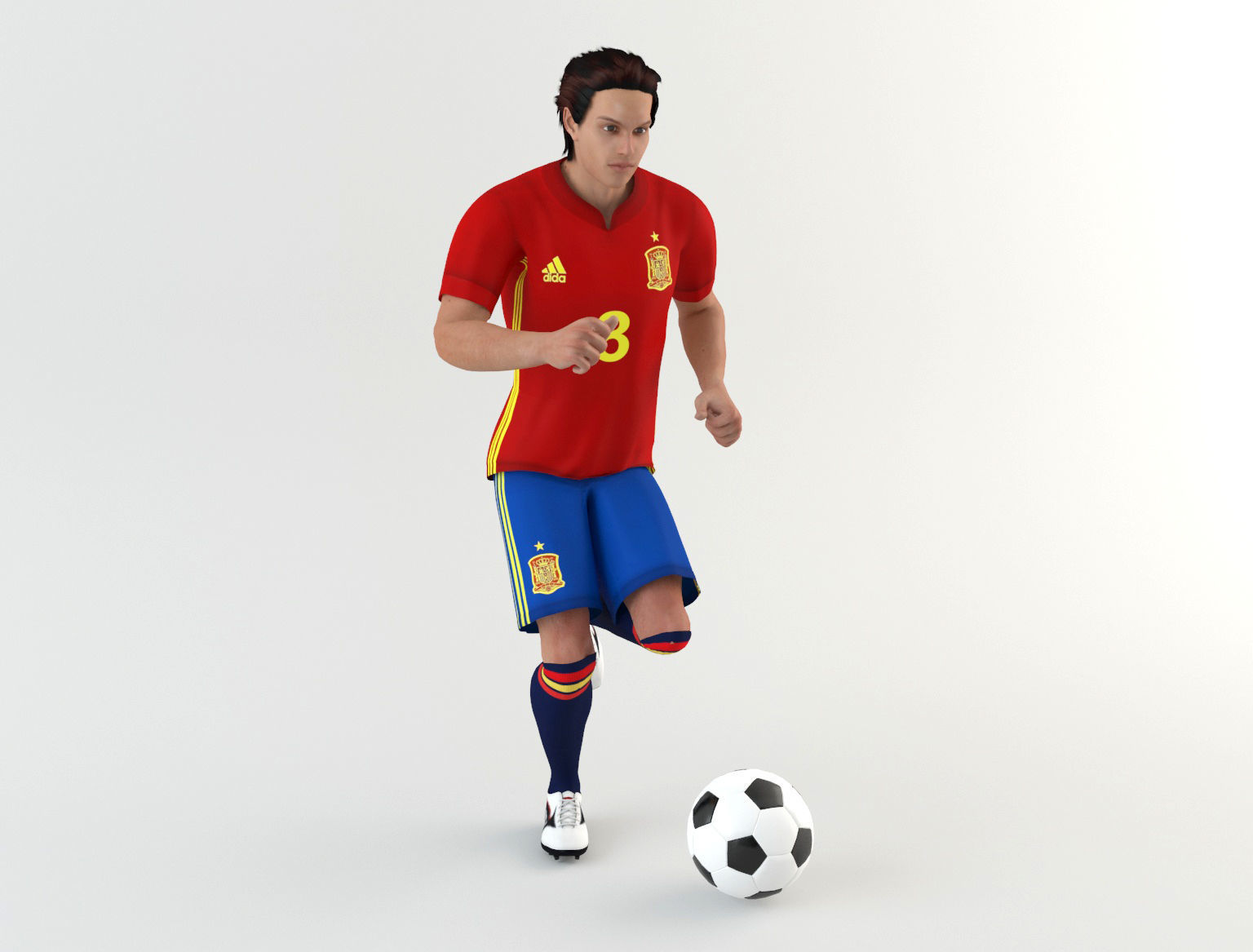 Spanish footballer 3D model_12