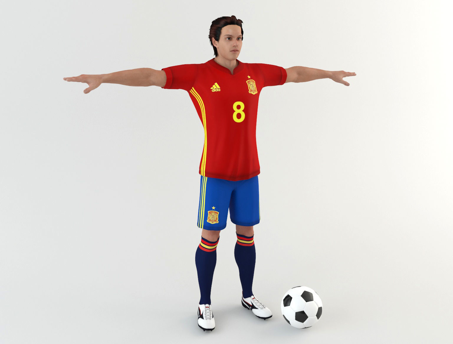 Spanish footballer 3D model_2