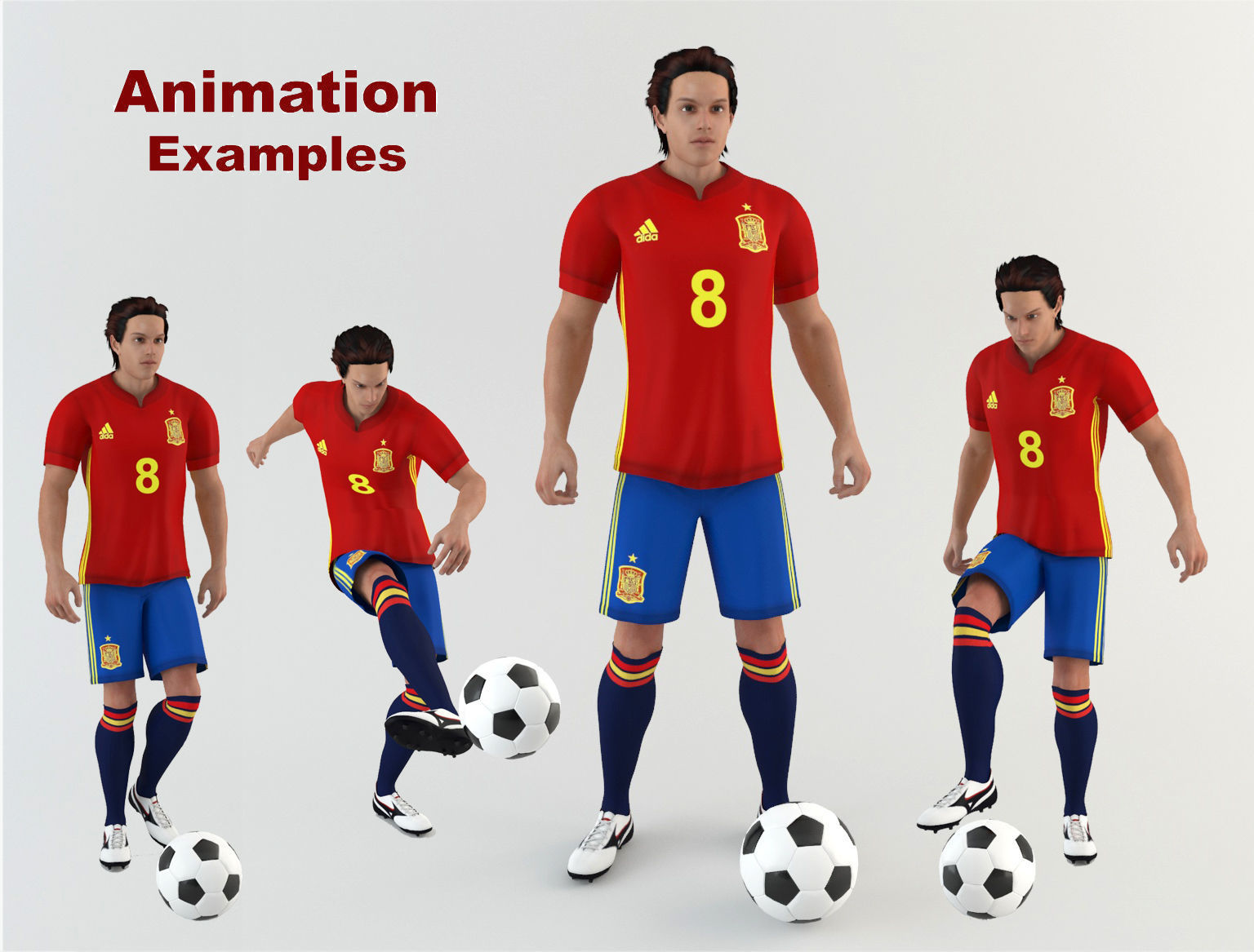 Spanish footballer 3D model_8