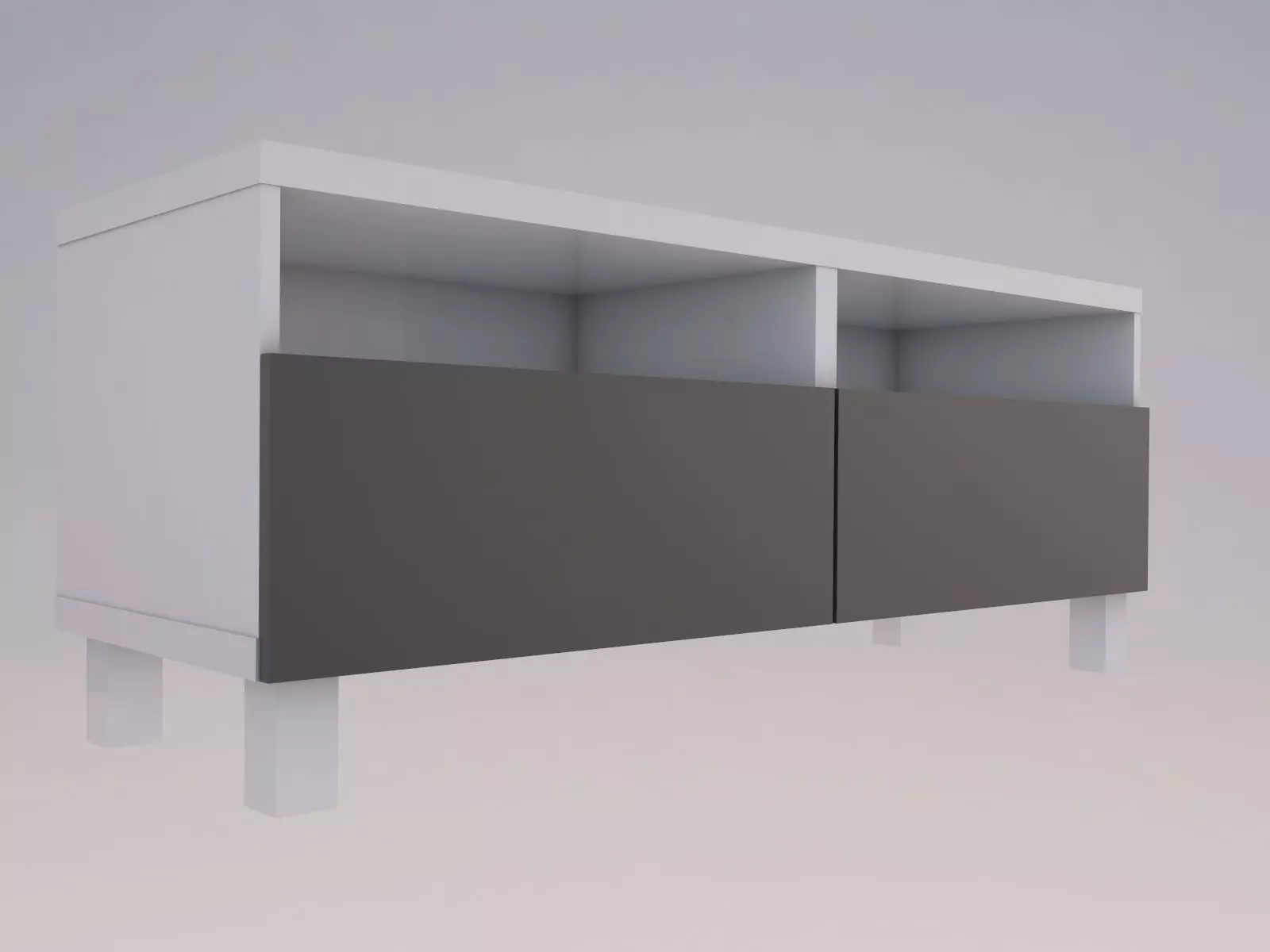 BESTA TV shelf Low-poly 3D model_0