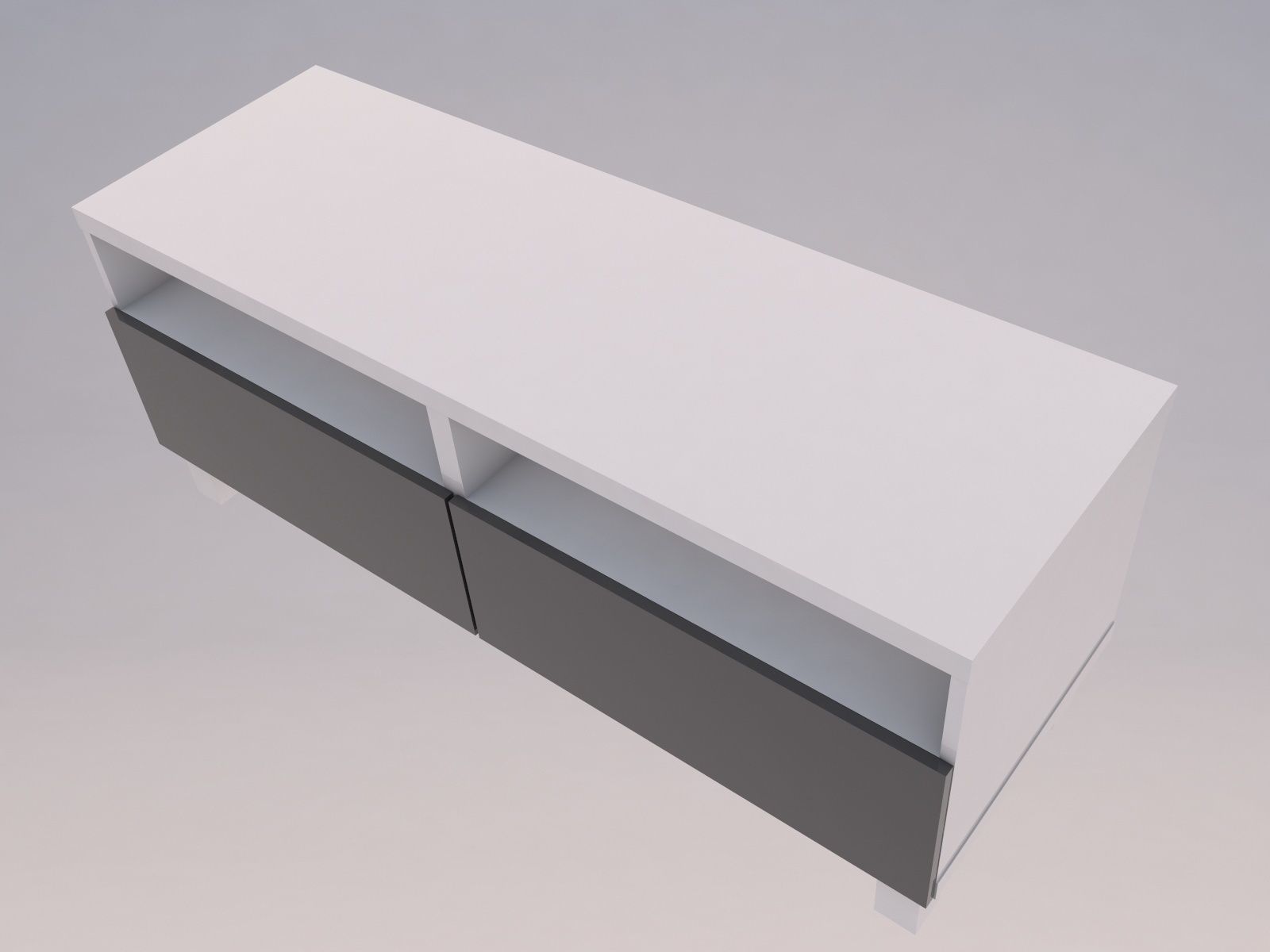 BESTA TV shelf Low-poly 3D model_1