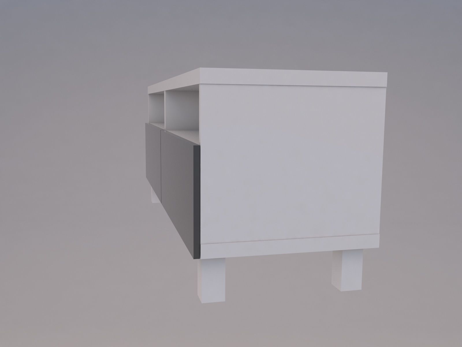 BESTA TV shelf Low-poly 3D model_2