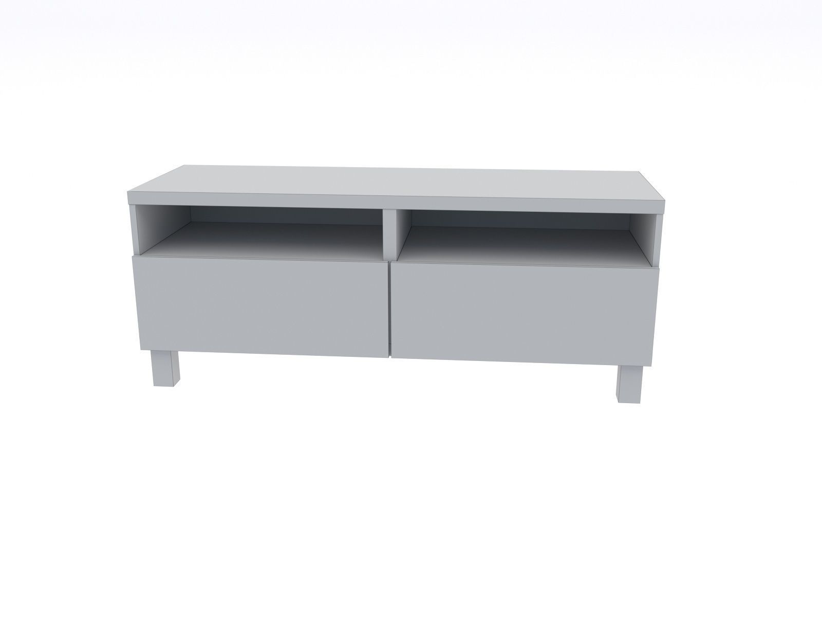 BESTA TV shelf Low-poly 3D model_5