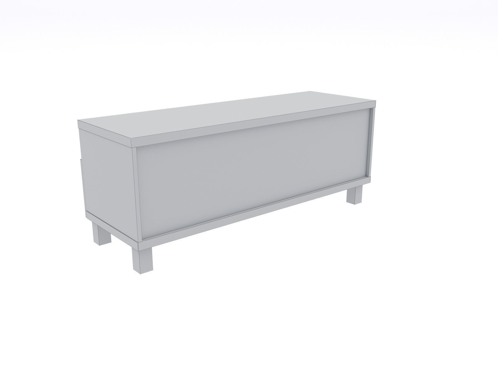 BESTA TV shelf Low-poly 3D model_6