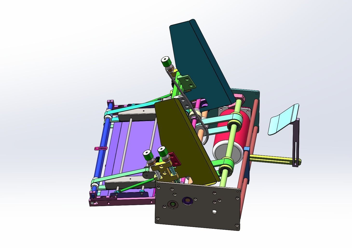 Auto paper feeding machine 3D model_11