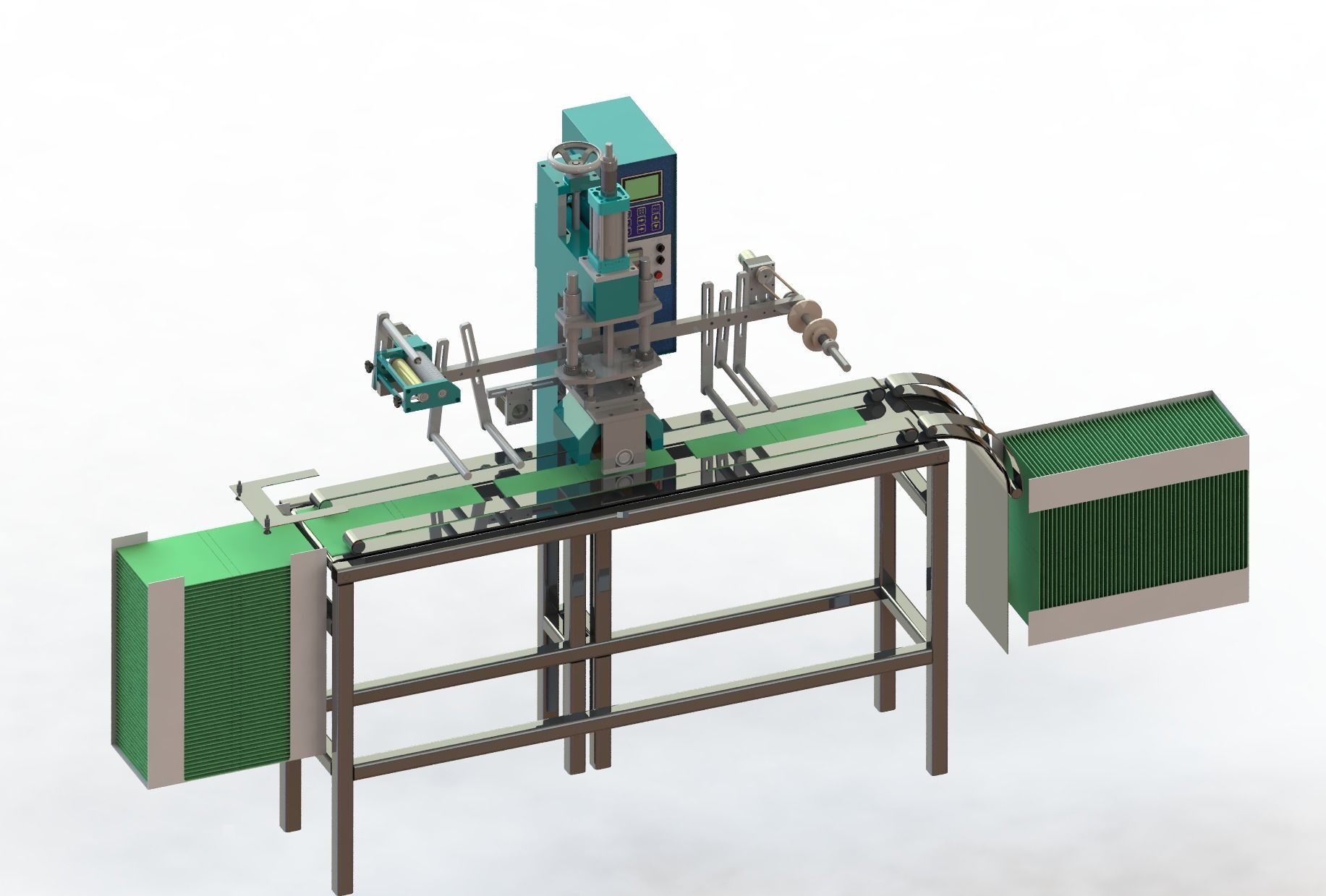 Auto paper feeding machine 3D model_10