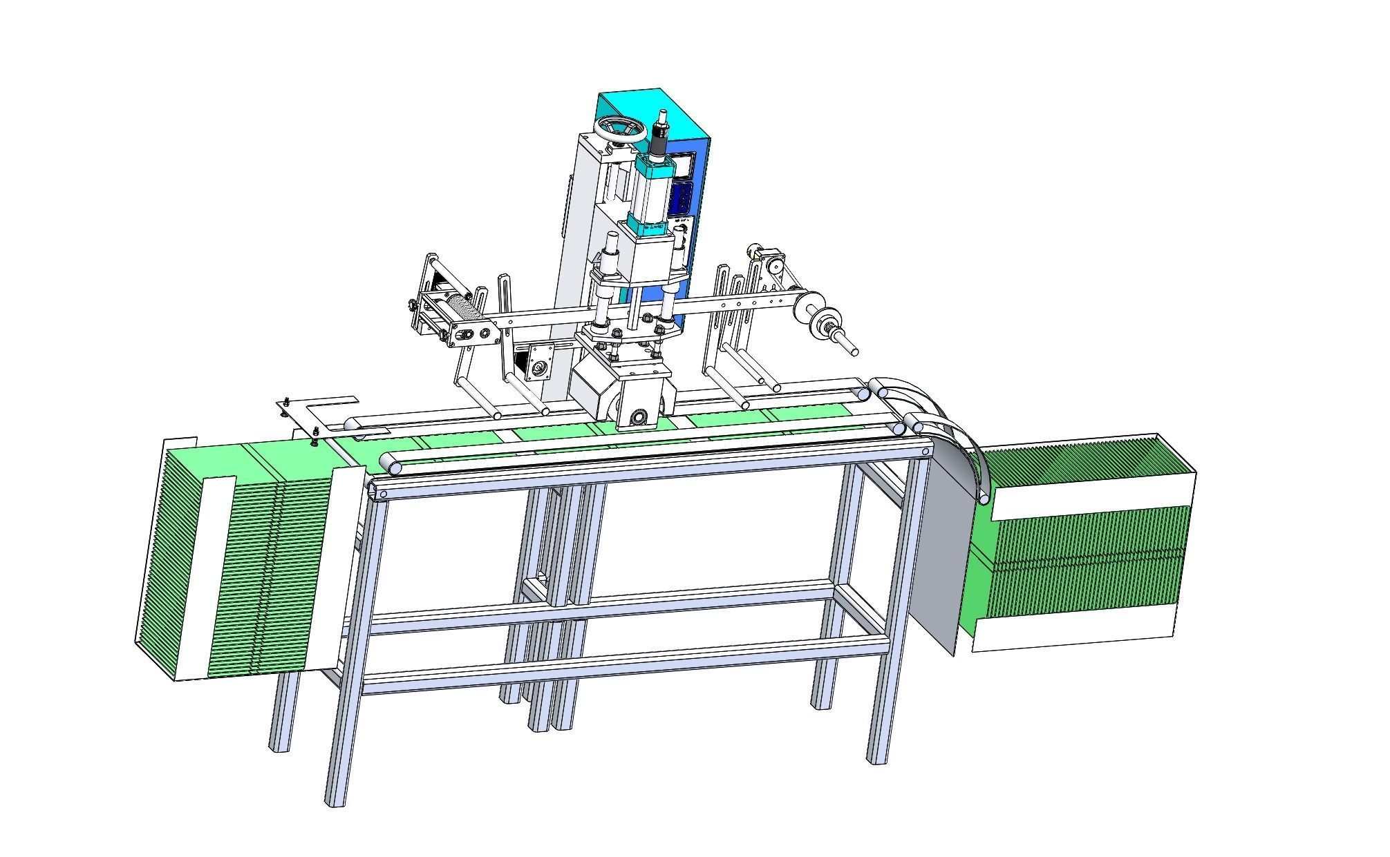 Auto paper feeding machine 3D model_8