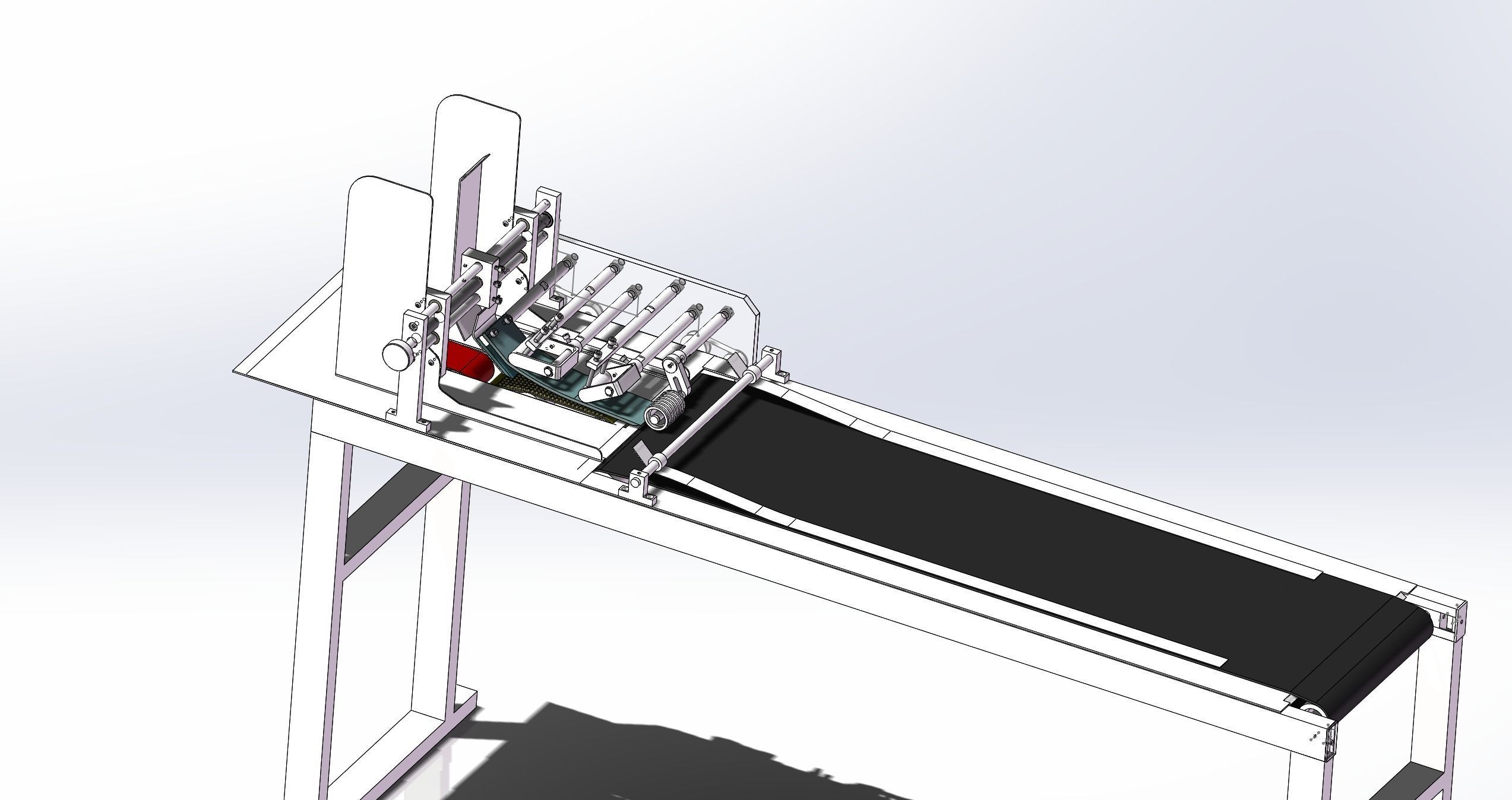 Auto paper feeding machine 3D model_6