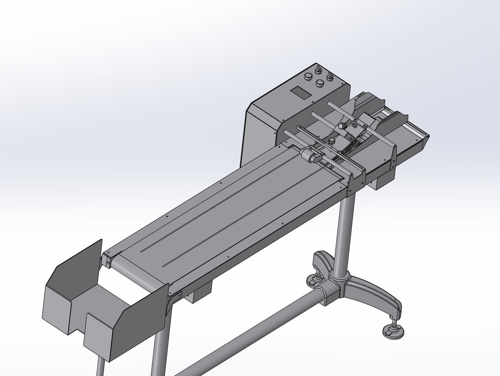 Auto paper feeding machine 3D model_3
