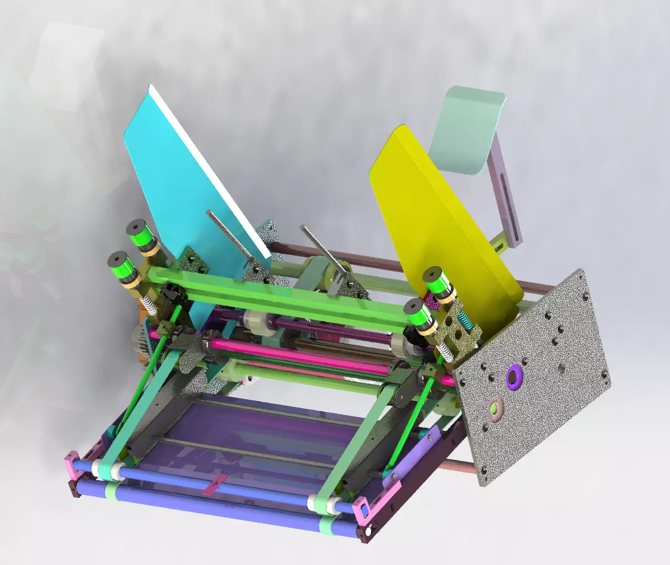 Auto paper feeding machine 3D model_0