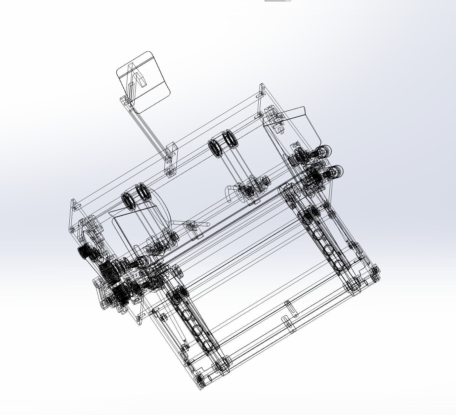 Auto paper feeding machine 3D model_12