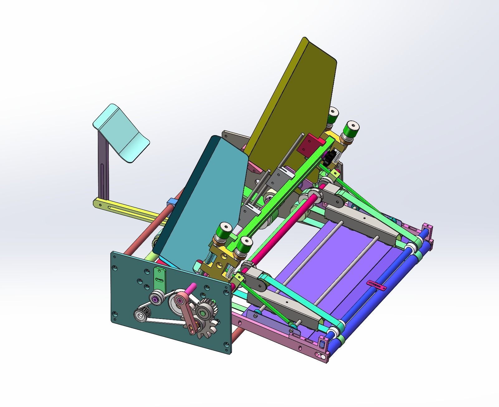 Auto paper feeding machine 3D model_1