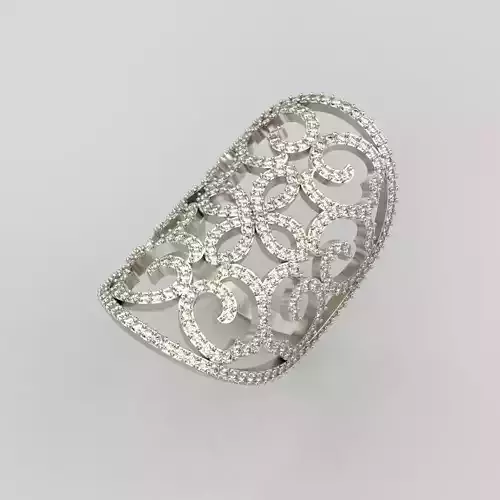 Women Long finger ring 3dm stl vintage