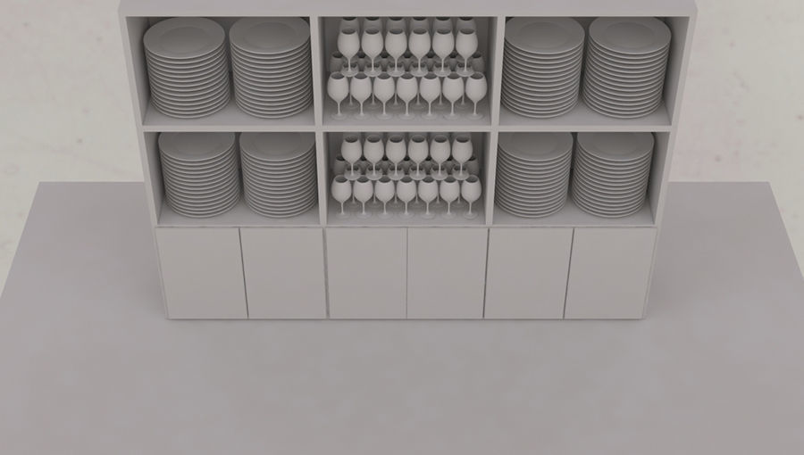 Falling cupboard vessels  - Collapse Animation 3D model_2