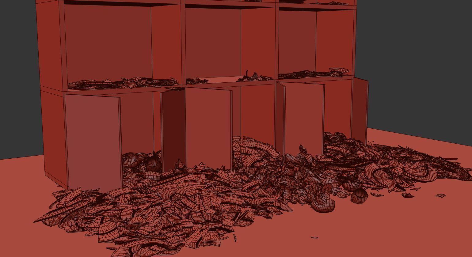 Falling cupboard vessels  - Collapse Animation 3D model_6