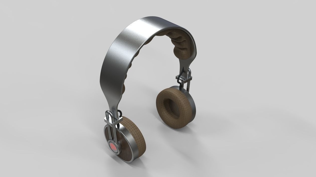 headphones metal bluetooth  3D model_2