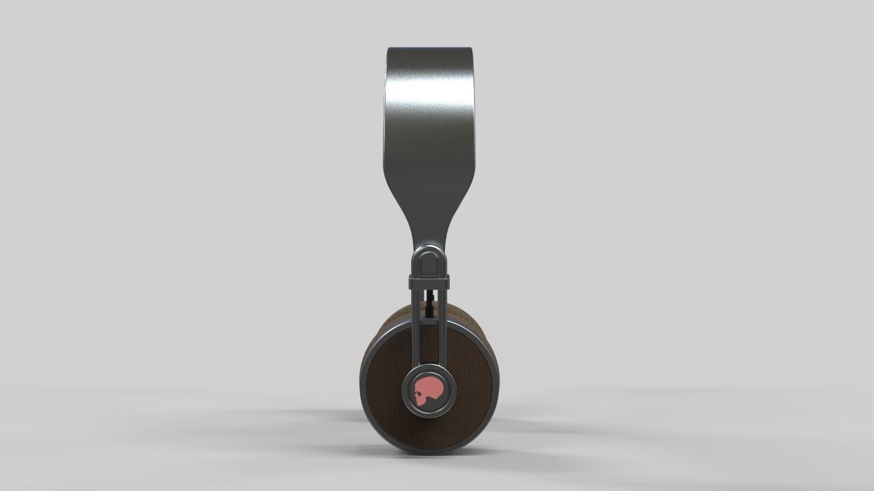 headphones metal bluetooth  3D model_3