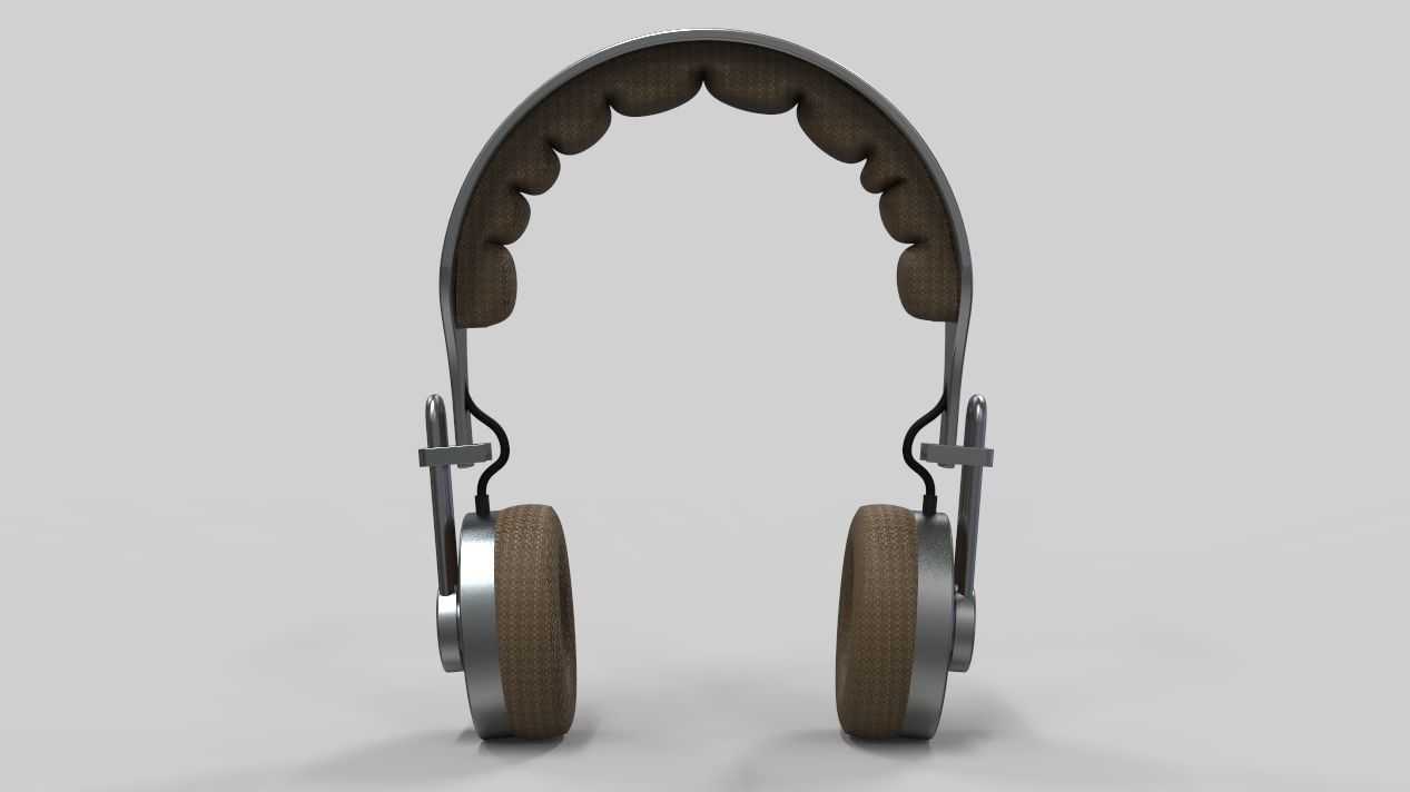 headphones metal bluetooth  3D model_1