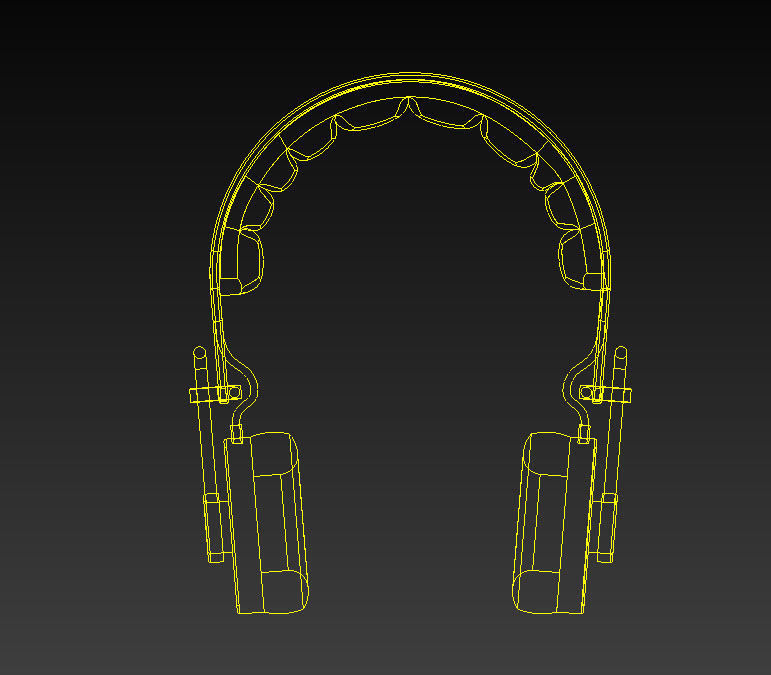 headphones metal bluetooth  3D model_6