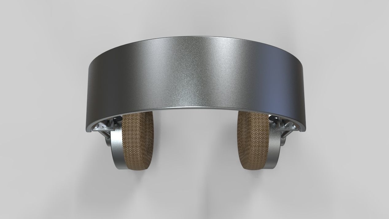 headphones metal bluetooth  3D model_5