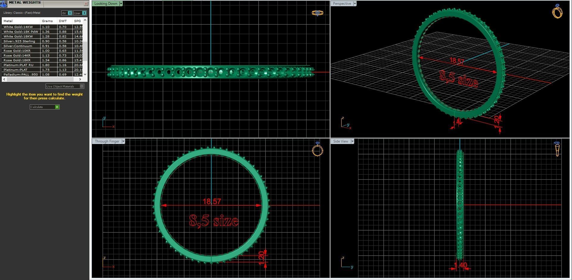 endless ring wedding line with 1 mm diamonds 8 and 5 size 3D print model_3