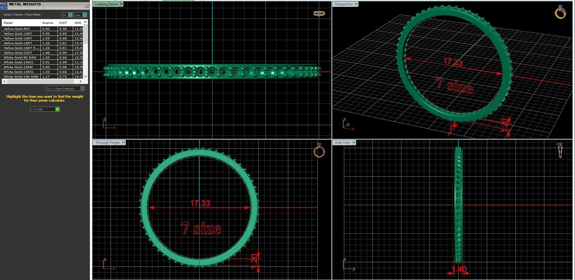 endless ring wedding line with 1 mm diamonds 7 size 3D print model_3