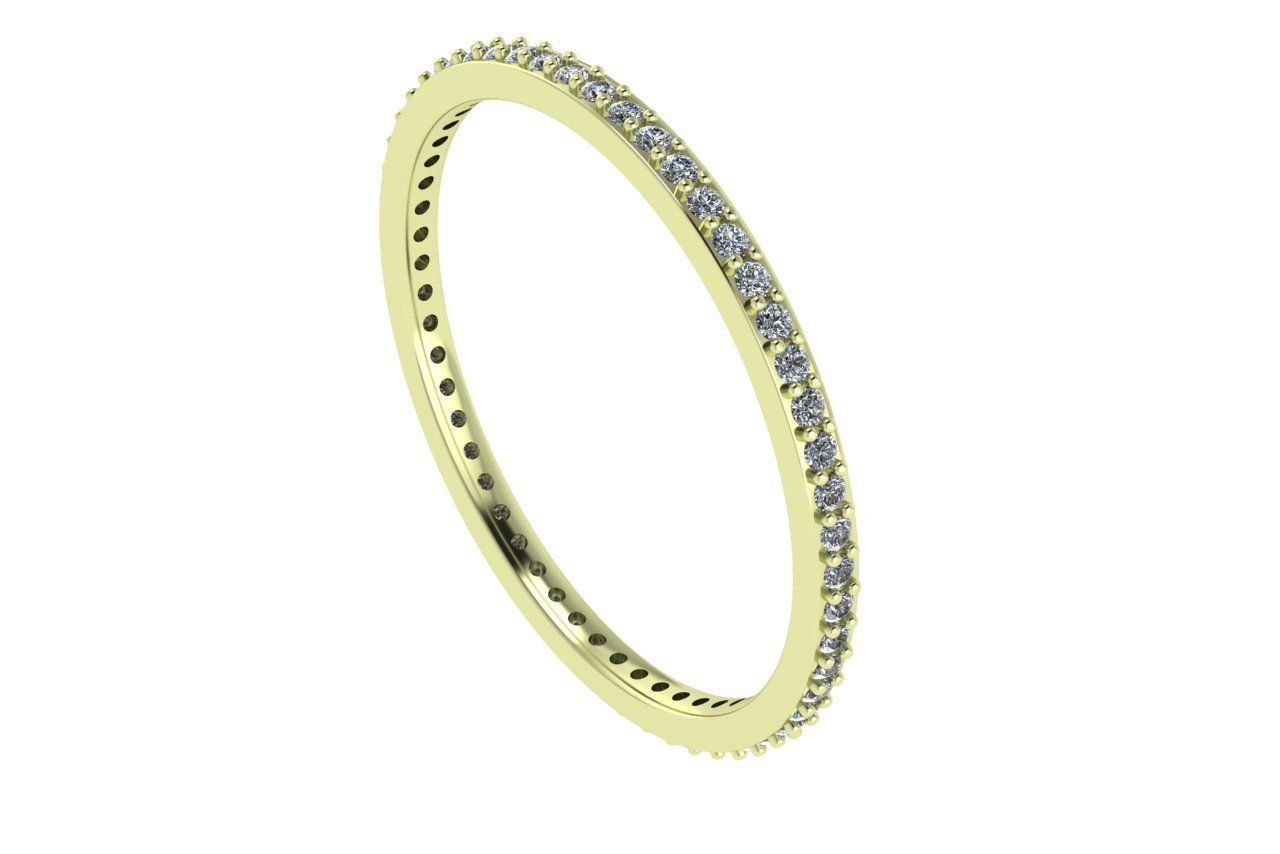 endless ring wedding line with 1 mm diamonds 6 and 5 size 3D print model_14