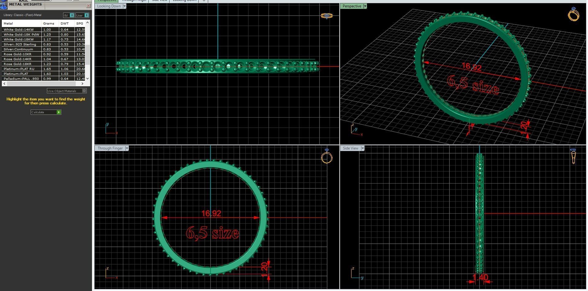 endless ring wedding line with 1 mm diamonds 6 and 5 size 3D print model_3