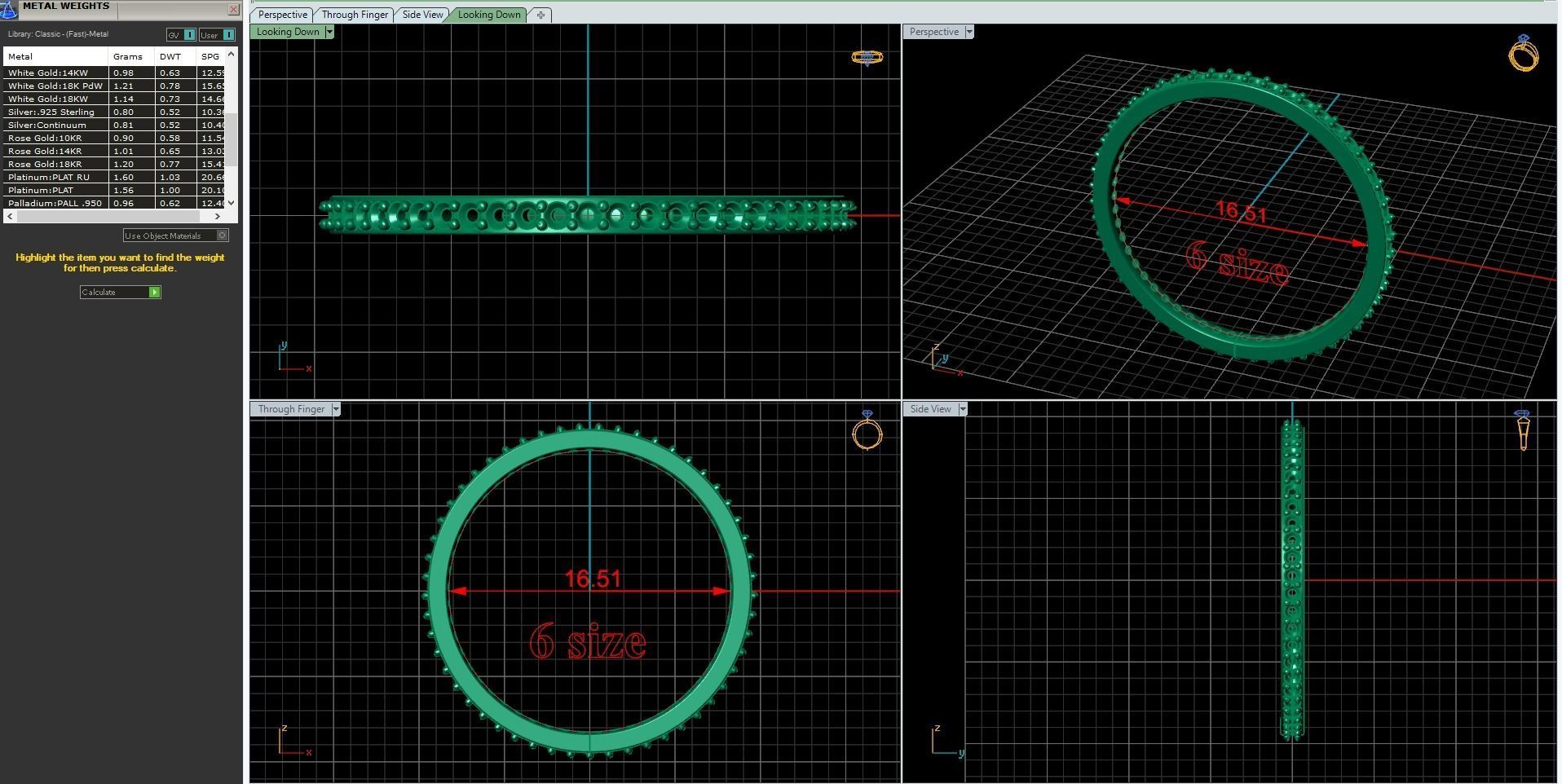 endless ring wedding line with 1 mm diamonds 6 size 3D print model_3