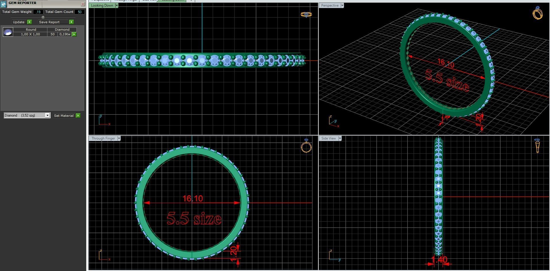 endless ring wedding line with 1 mm diamonds 5 and 5 size 3D print model_8