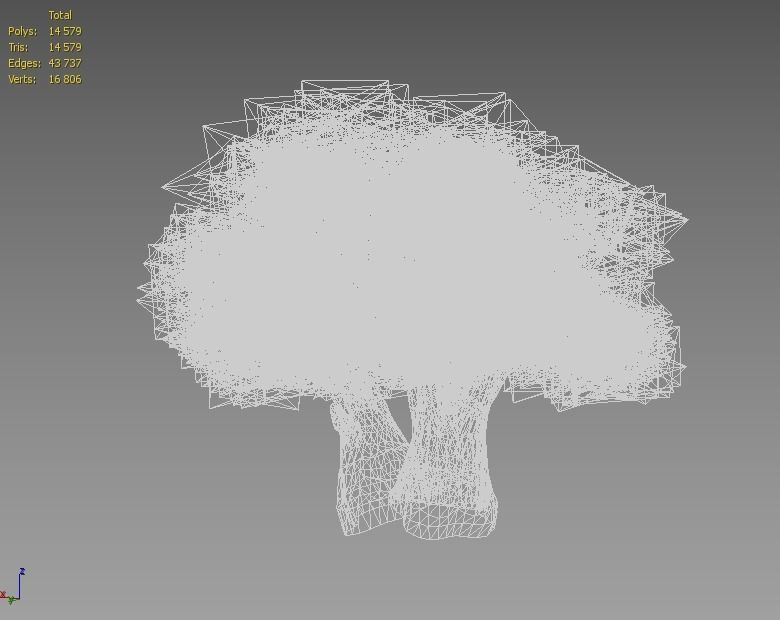 Baobab Tree Low-poly 3D model_5