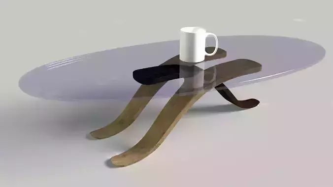 Modern Glass and Wood Table