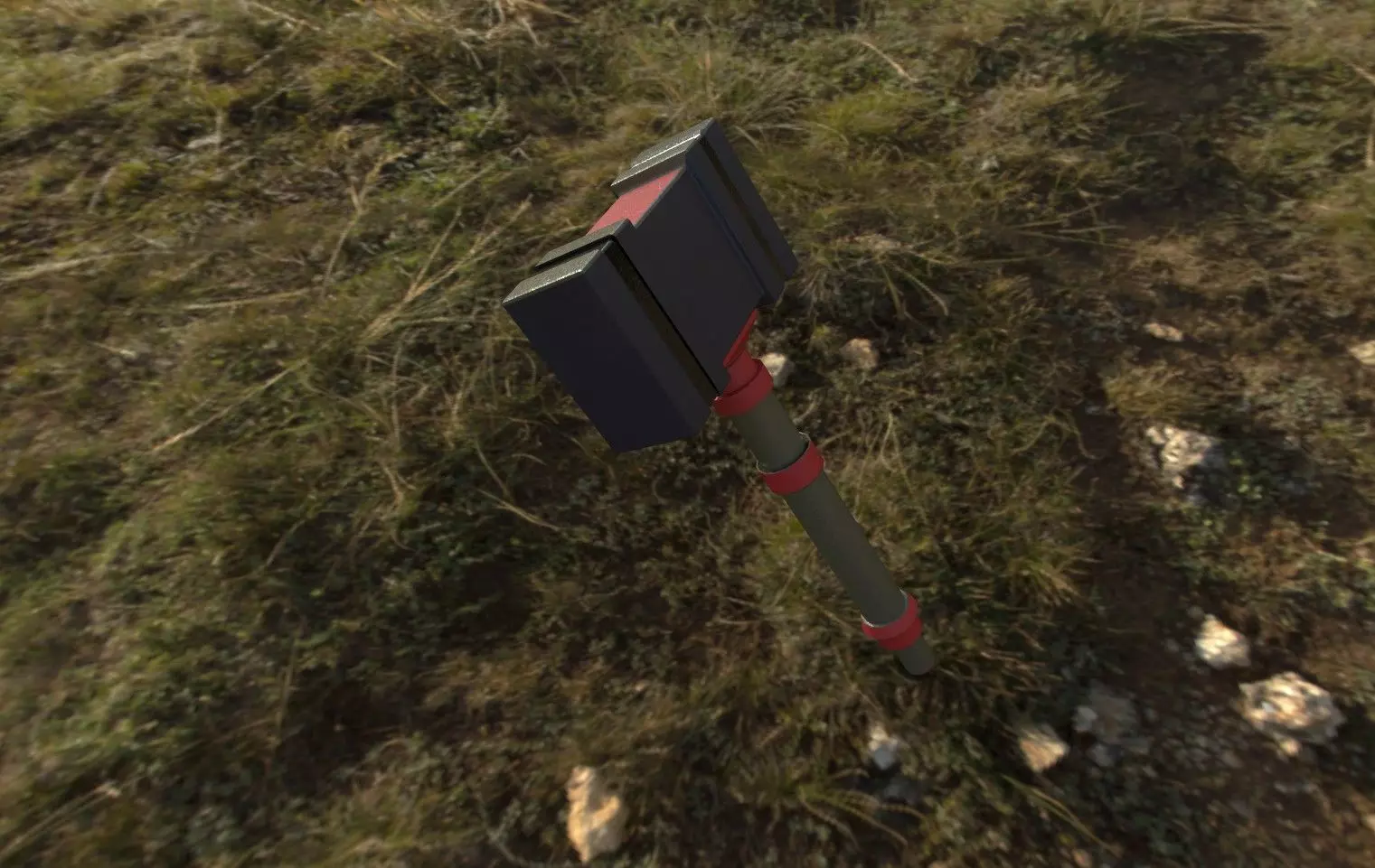 Stylistic Hammer Low-poly 3D model_0