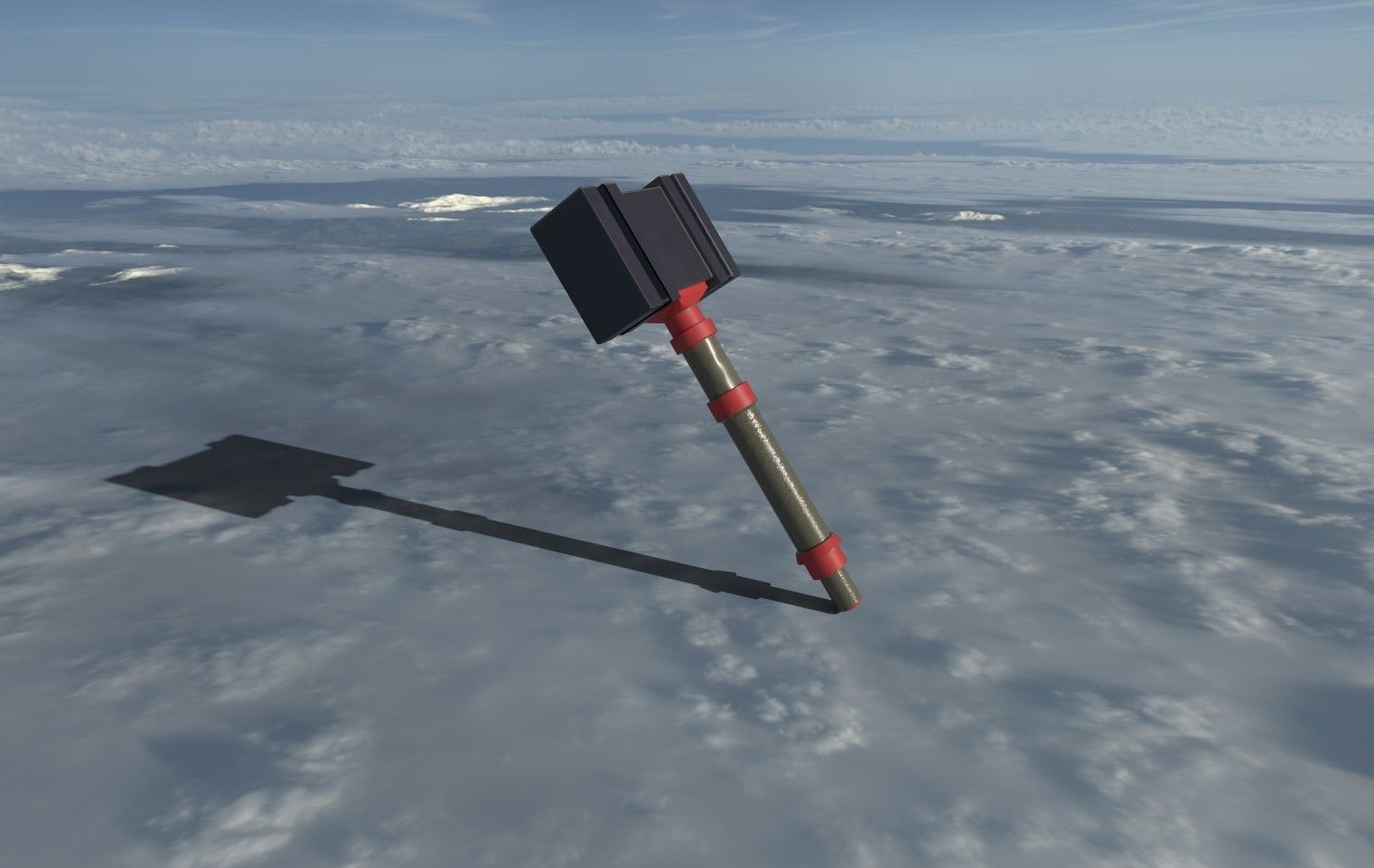 Stylistic Hammer Low-poly 3D model_1