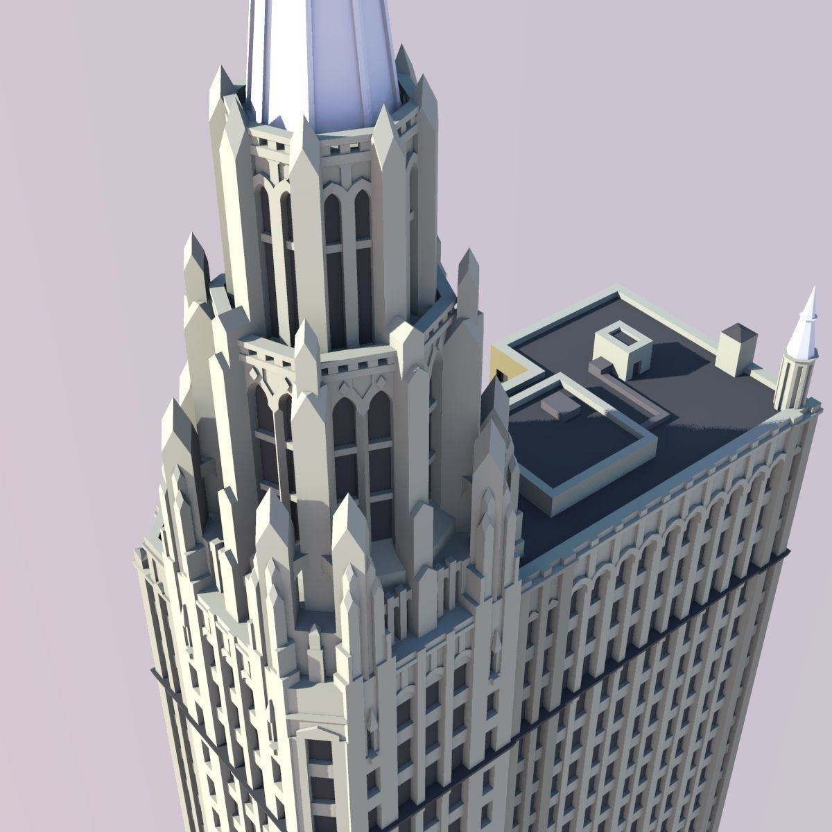 Chicago Temple Building 3D print model_2