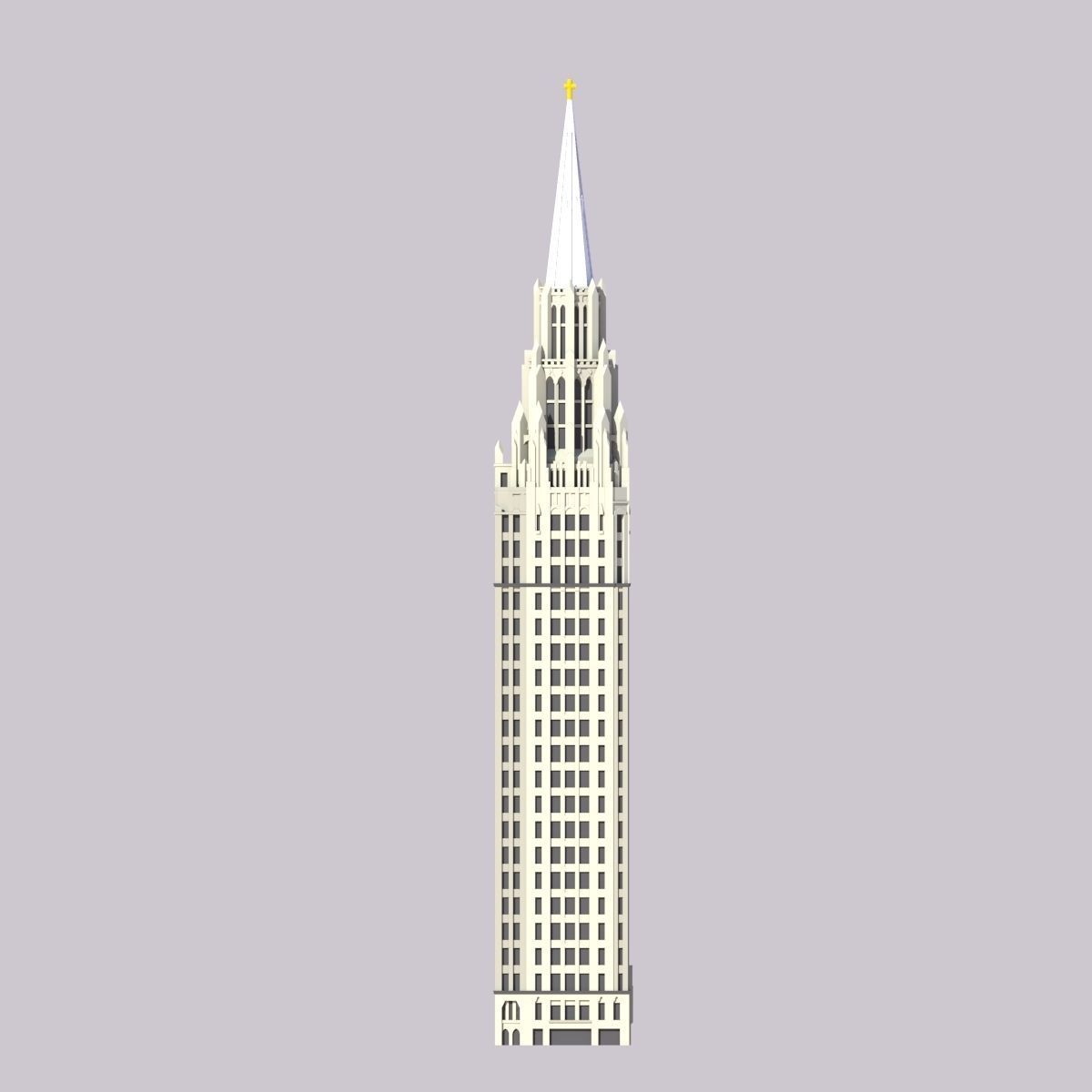 Chicago Temple Building 3D print model_3
