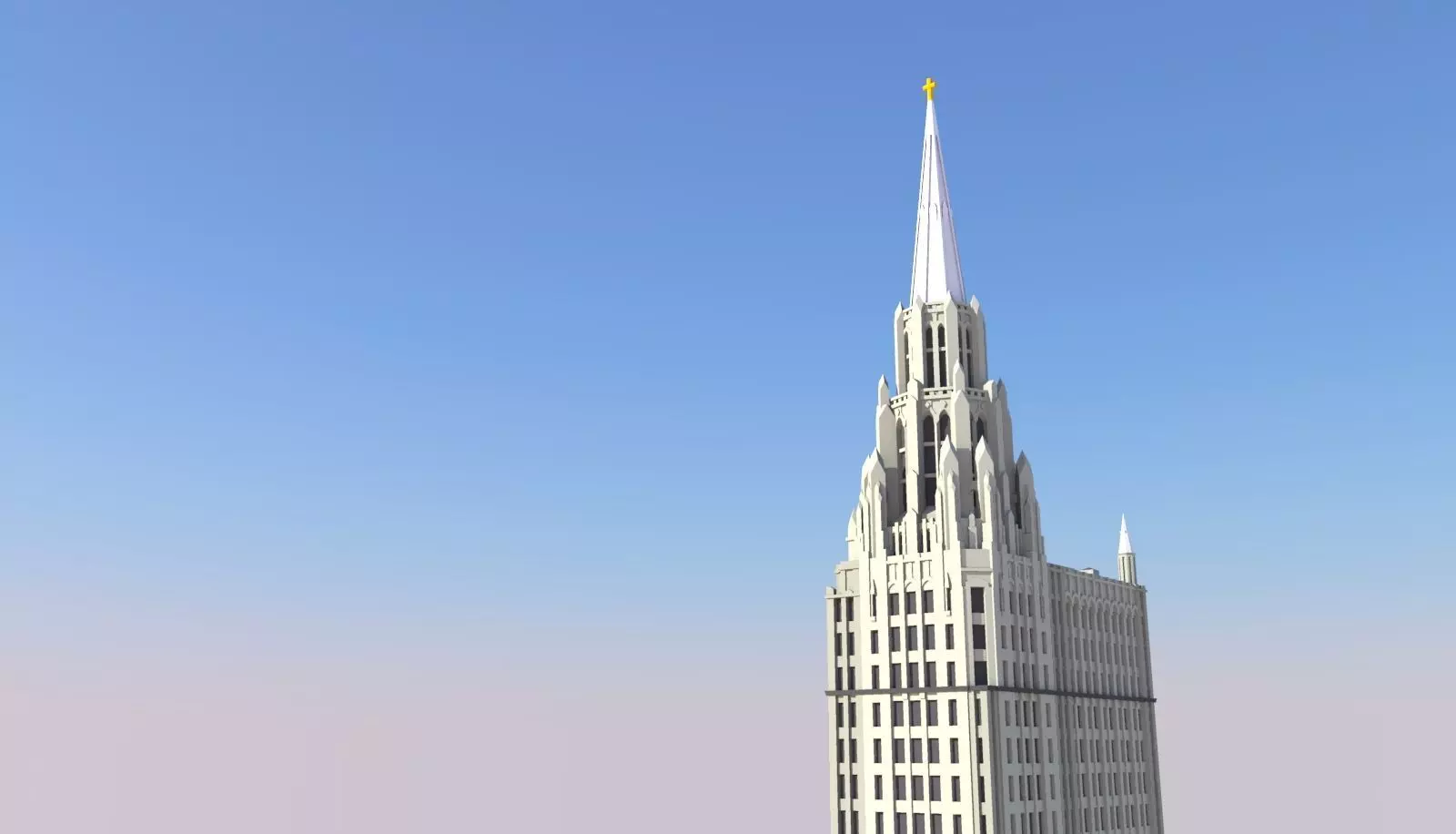 Chicago Temple Building 3D print model_0