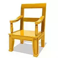 authentic cartoon chair 3D model