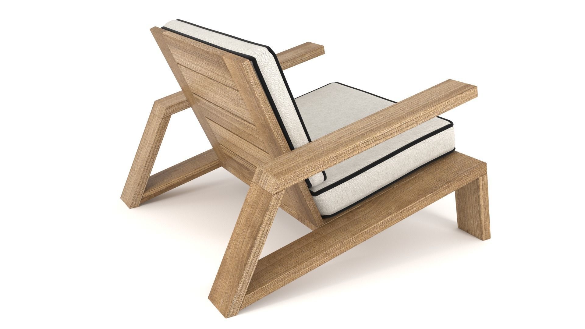 Olema Teak Lounge Chair - 3ds Max 3D model_7