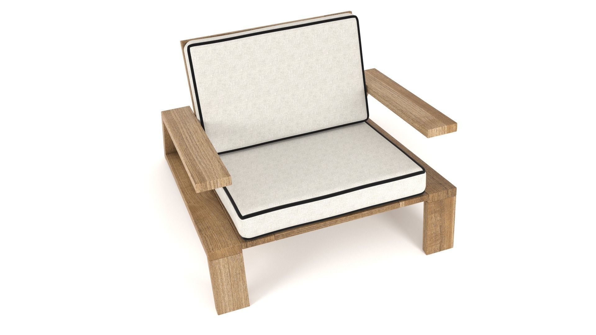 Olema Teak Lounge Chair - 3ds Max 3D model_20