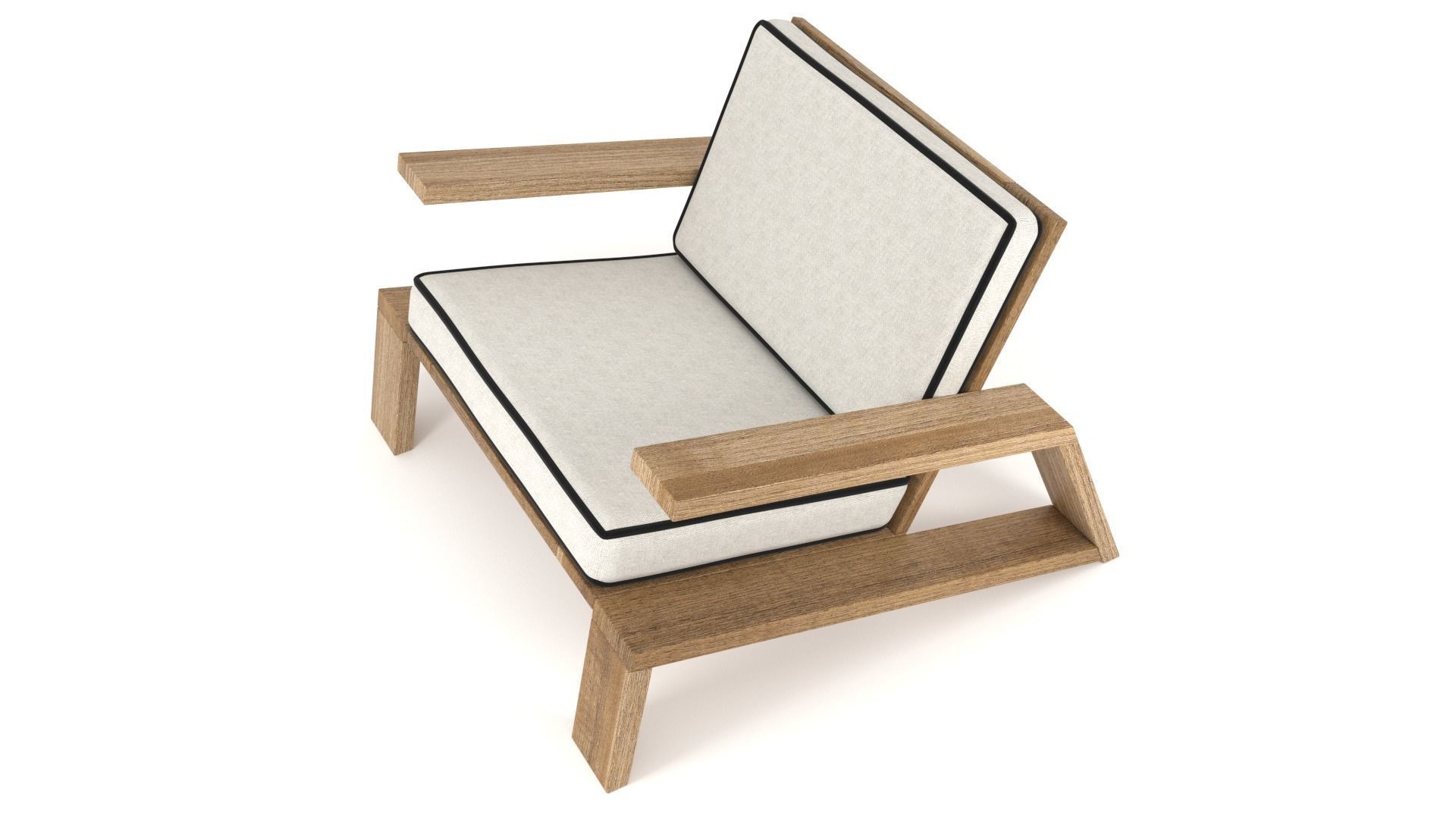 Olema Teak Lounge Chair - 3ds Max 3D model_34