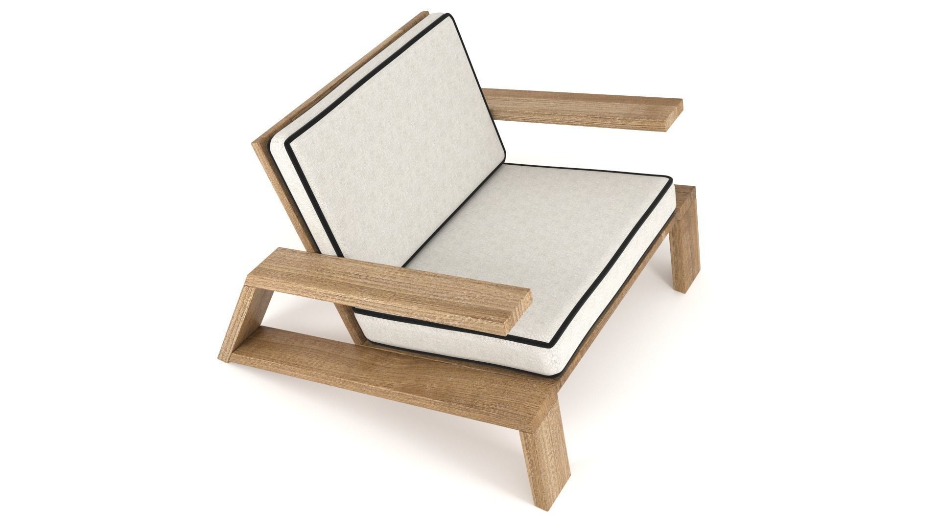 Olema Teak Lounge Chair - 3ds Max 3D model_22