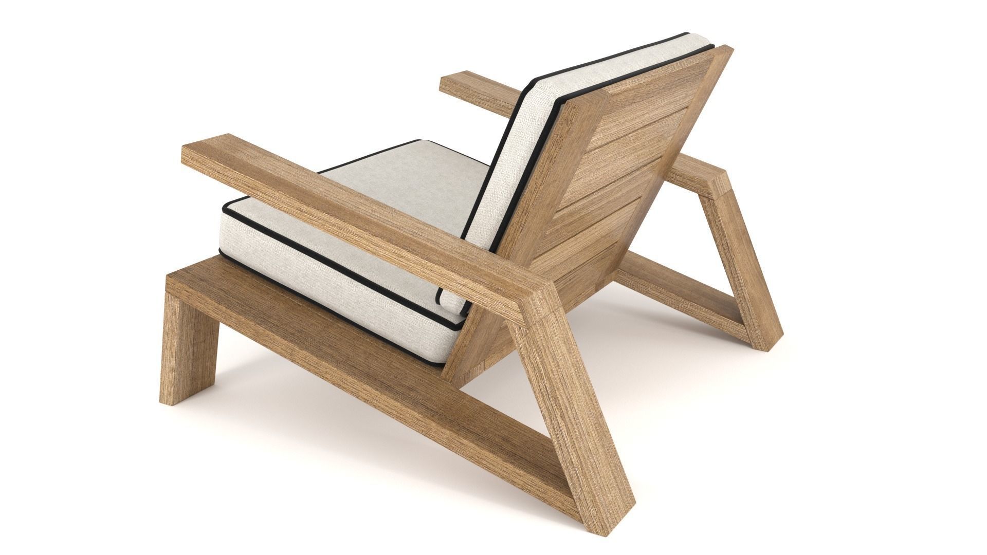 Olema Teak Lounge Chair - 3ds Max 3D model_13
