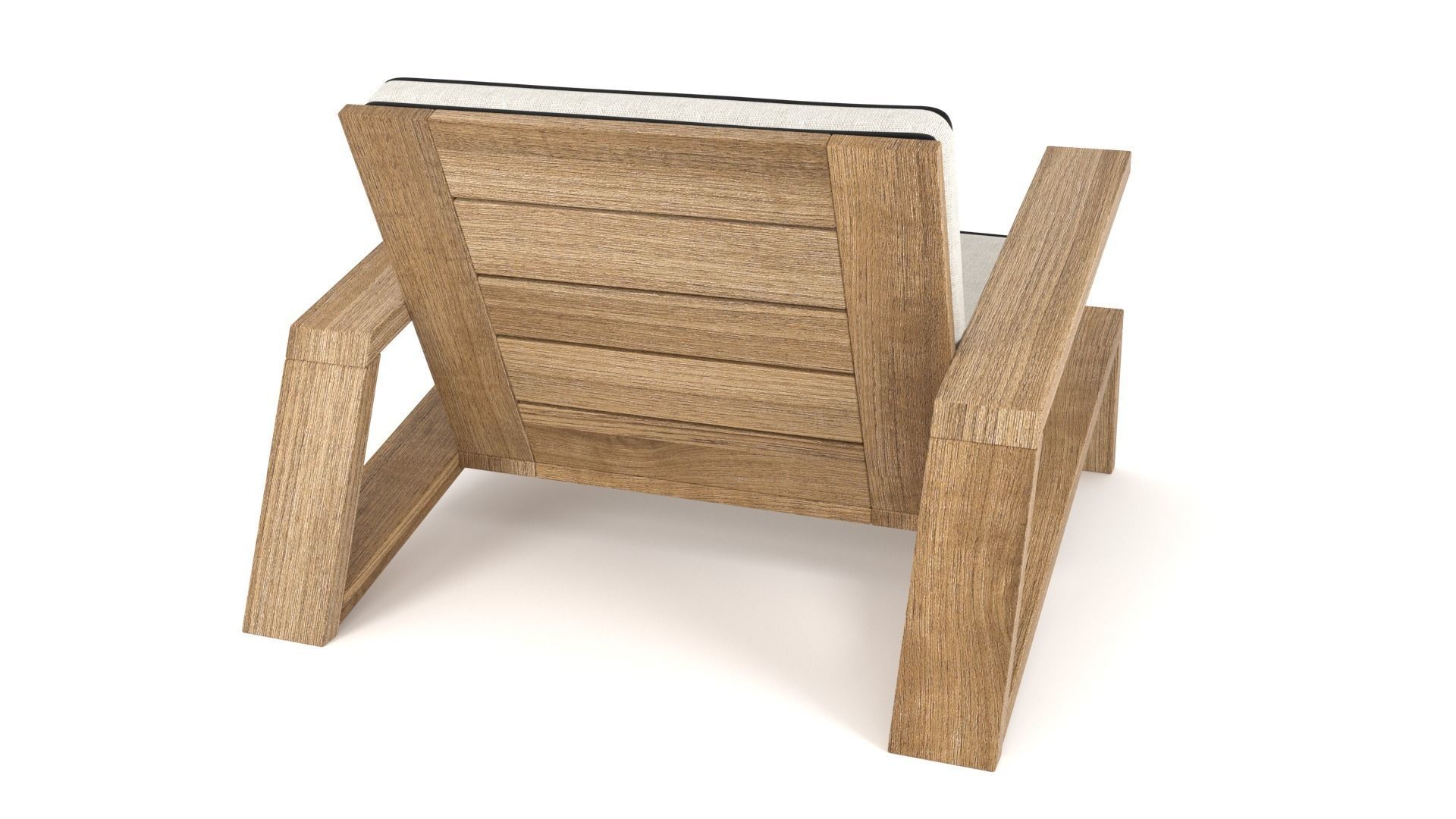 Olema Teak Lounge Chair - 3ds Max 3D model_9