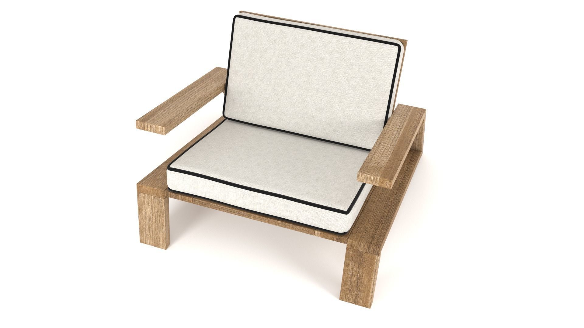 Olema Teak Lounge Chair - 3ds Max 3D model_36